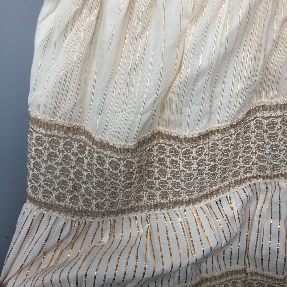 Dress Nado NWT Lined Medium dress Cream Brown Maxi Dress Boho Cotton - Picture 8 of 16